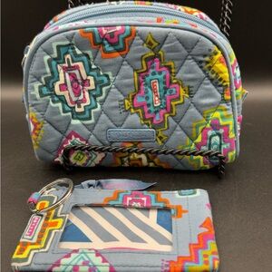 Vera Bradley Painted Medalian Card case and Makeup Pouch Southwestern